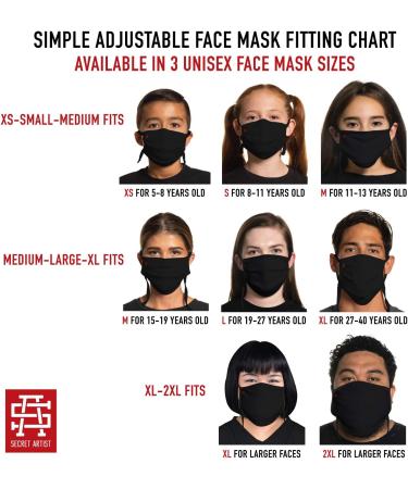 Black Reversible Medium/Large Cloth Face Mask - Made in USA, Reusable & Washable for Work and School - Buy Online on GoSupps.com