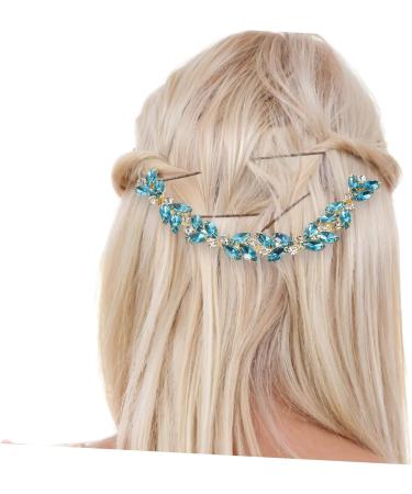ABOOFAN Piece Rhinestone Chain Hair Comb Crystal Hair Clip Hair Comb Slide Clip Bridal Hair Pin Hair Clips Hair Side Comb Flower Girls Hair Pin Hair Fork Wedding Bridesmaid Headband Alloy Sky-blue 0.6X4.5X19CM - Buy Online on GoSupps.com