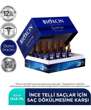 Buy Bioxcin Quantum Hair Serum with Bio Activ Peptides - 15x6 ML | International Shipping Available - Buy Online on GoSupps.com