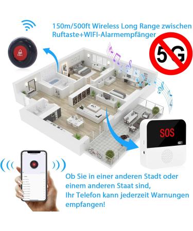 Chunhee Seniors Notruf Tuya WiFi Smart Emergency Alert System | SOS Button for Elderly Disabled & Children - International Shipping Available - Buy Online on GoSupps.com