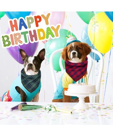 Remifa Dog Bandana 6PCS - Birthday Gift Washable Plaid Printing Bib Double Reversible Scarf Adjustable Accessories for Dogs and Cats - Buy Online on GoSupps.com