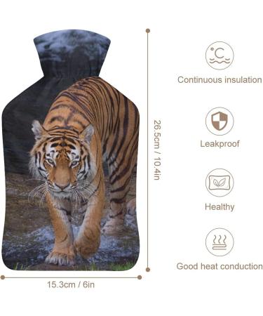 Wildtiger Hot Water Bottle with Plush Cover - Hand Warmer for Adults & Children | 26.5x15.3cm - International Shipping - Buy Online on GoSupps.com