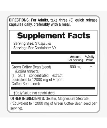 FITO MEDIC'S Lab | Green Coffee Bean Extract Capsules |180 Capsules | Ultra high Absorption. - Buy Online on GoSupps.com