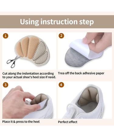 Sibba Heel Grip Liner Cushions - 6 Pairs | Self-Adhesive Shoe Pads for Big Shoes | Anti-Blister Insoles for Women & Men - Buy Online on GoSupps.com