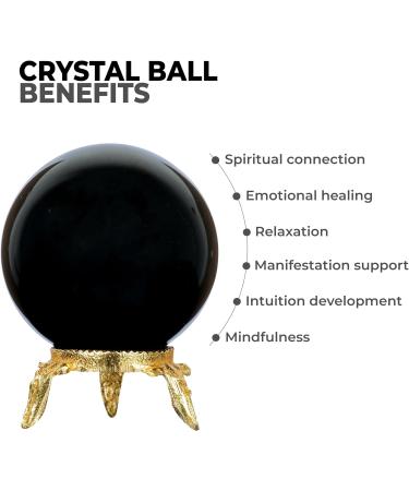 Black Tourmaline Crystal Ball - Feng Shui Decor & Meditation Accessory | PYOR Tourmaline Crystal Sphere for Magic & Energy Healing - Buy Online on GoSupps.com