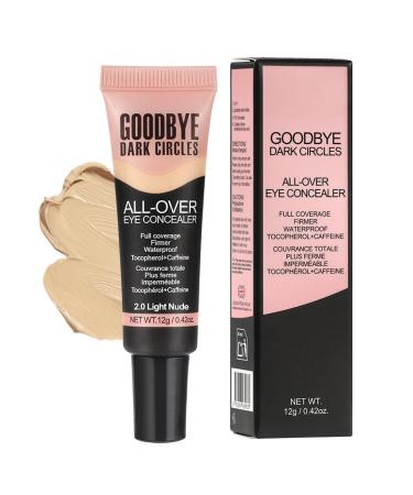 Blemish Concealer - Anticceller l ger imperm able 12G - Corritualit de couleur pour les yeux fond de teint liquide durable une finition parfaite qui reste intacte de jour et de 2.0 Light Nude