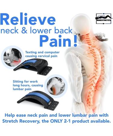 2-in-1 Back and Neck Stretcher for Pain Relief - Chiro Board for Spinal Alignment and Cervical Traction - Back Cracker and Neck Popper Combo - Buy Online on GoSupps.com