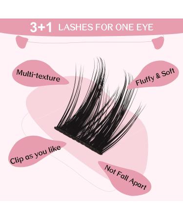 Curl Cheery Lash Clusters 72 Pcs | DIY Lash Extensions 10-16mm | Volume Wispy Individual Eyelash Clusters | Reusable & Soft | C-Curl - Buy Online on GoSupps.com
