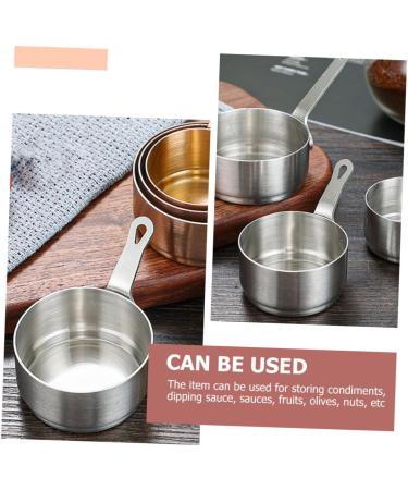 DECHOUS Stainless Steel Sauce Cup Vinegar Dipping Bowls Seasoning Dishes Bowls Condiment Dish Dipping Sauce Cups Metal Sauce Dish Chip and Dip Bowl Dip Bowls Steak American Style 10x6cm Silver - Buy Online on GoSupps.com