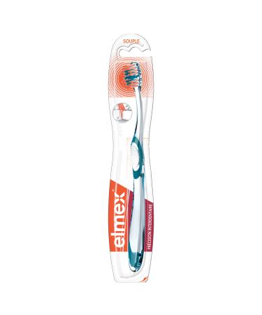 Elmex - Soft Toothbrush   Special Anti-Cavity   Interdental Precision Cleans Thoroughly and Prevents The Formation of Cavities Thanks to its Bristle Technology  Random Colour