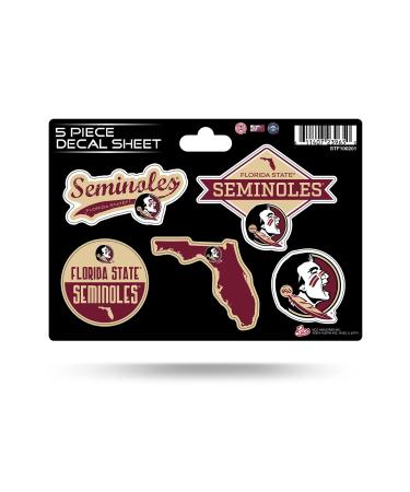 Rico Industries NCAA s 5-Pc Sticker Sheet Florida State Seminoles