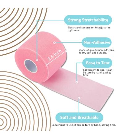 6 Rolls Foam Underwrap Tape - Athletic Pre-wrap Tape for Ankles Wrists Hands & Knees - Elastic Breathable & Allergy-Friendly - Pink | International Shipping - Buy Online on GoSupps.com