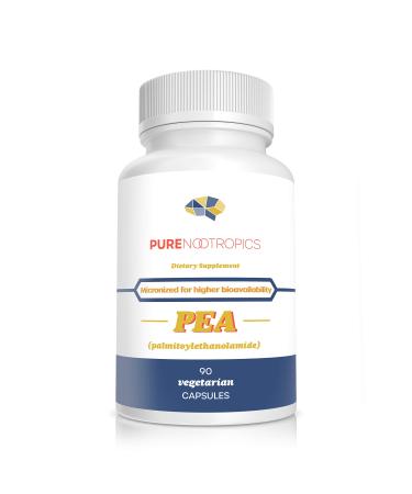 Pure Nootropics - Palmitoylethanolamide (Micronized Pea) 400 mg Capsules | 90 Veg Caps Value Pack | Supports Relief from Occasional Discomfort | Supports Immune System