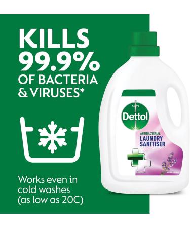 Dettol Antibacterial Laundry Sanitiser Lavender and Sensitive Fragrance Free Cleanser Additive Multipack 25 Washes 2x 1.5L Pack of 2. - Buy Online on GoSupps.com