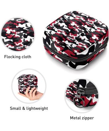 Shop Women's Portable Period Kit - Storage Pockets Stylish Colors (Black Gray Red White Camouflage) | Feminine Product Bag - Buy Online on GoSupps.com
