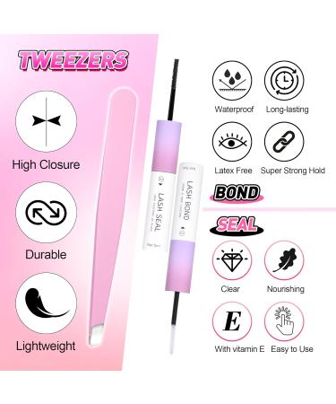 DIY Individual Cluster Eyelash Extension Kit - 280pcs Natural Russian Lashes - 50p 9-16MM A-Cluster Lashes Kit for Self Application - Buy Online on GoSupps.com