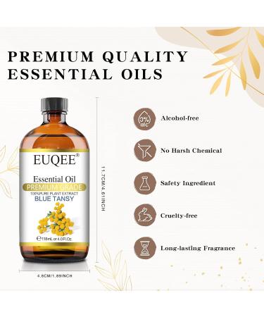 EUQEE Blue Tansy Essential Oil 118ml - Pure Natural Aromatherapy Oil for Diffusers, Home Humidifiers, Relaxation - 1 Pack - Buy Online on GoSupps.com