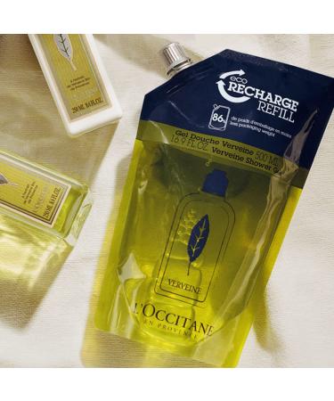 L'Occitane Verbena Shower Gel Refill 16.9 oz - Invigorating & Refreshing - Buy Online on GoSupps.com