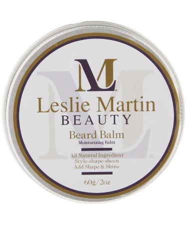 Leslie Martin Beauty Babassu Oil Men's Beard Balm | Prevents Razor Bumps | Moisturizing & Conditioning | Promotes Thicker & Fuller Beard | Adds Shine | Seals in Moisture | 60g/2oz - Buy Online on GoSupps.com
