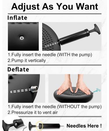 Tumaz Wobble Cushion - Improve Sitting Posture, Stay Focused | Sensory Kids Balance Disc for Core Strength | Extra Thick Wobble Board - Black - Buy Online on GoSupps.com