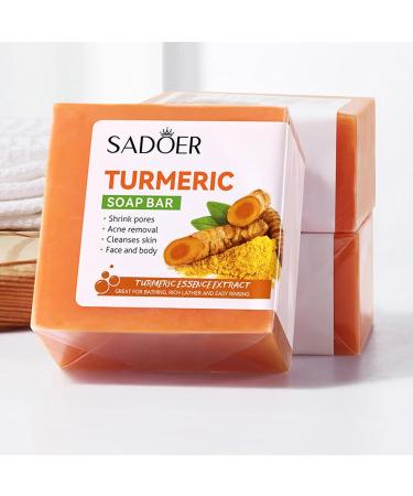  Kixolazr Turmeric soap organic ginger soap turmeric lightening soap pure hand soap turmeric purifying soap for face and body - Buy Online on GoSupps.com