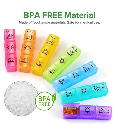 Upgraded Extra Large Weekly Pill Organizer - Portable 7-Day Medicine Box for Vitamins & Supplements Moisture-Proof & Travel Friendly - Buy Online on GoSupps.com