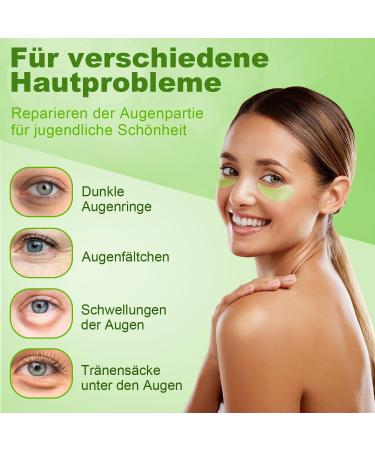 60 Premium Eye Pads - Anti-Aging Hyaluron & Collagen Masks for Dark Circles Puffiness and Wrinkles - Effective Eye Treatment (Pale Green) - Buy Online on GoSupps.com