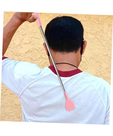 Beaupretty Long Handle Body Massage Device - Stainless Steel Back Scratch Massager for Ultimate Relaxation - Pink 20.5x4cm - Buy Online on GoSupps.com