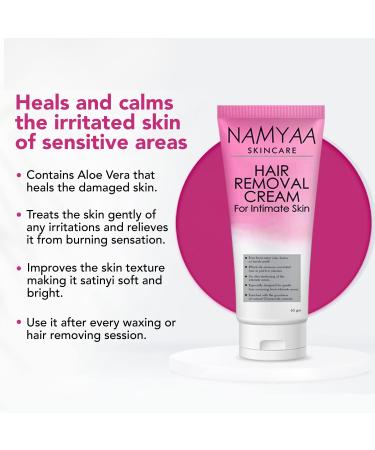 Hair Removal Cream for Intimate Skin & Soothing Serum - 60gm & 30gm | Women's Sensitive Skin Care - Buy Online on GoSupps.com