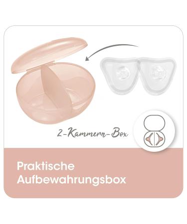 Nip First Moments Still Hats & Chest Stuff for Breastfeeding - Size M (20mm) - 2 Pieces with Storage Box Natural Drinking Feel - Buy Online on GoSupps.com