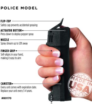 Mace Brand Triple Action Pepper Spray - Pocket, Personal, or Police Model in Black - Buy Online on GoSupps.com