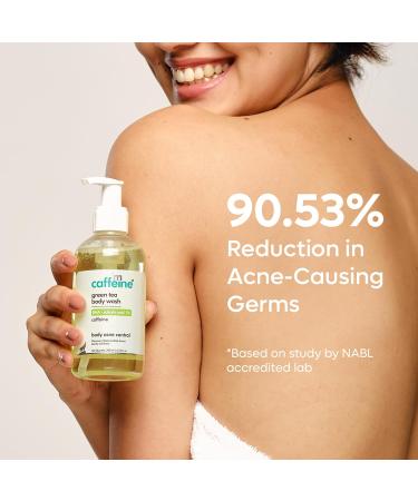 mCaffeine Green Tea Body Wash with BHA Salicylic Acid 1 Percent - Unclogs Pores Removes Excess Oil - Reduces Dark Spots Prevents Acne - 200 ml - Buy Online on GoSupps.com