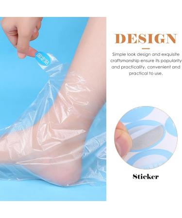 POPETPOP Gloves and Foot Covers Set 100 Booties 100 Gloves with 200 Adhesive Stickers for Foot Pedicure Hot Spa Wax Treatment - Buy Online on GoSupps.com