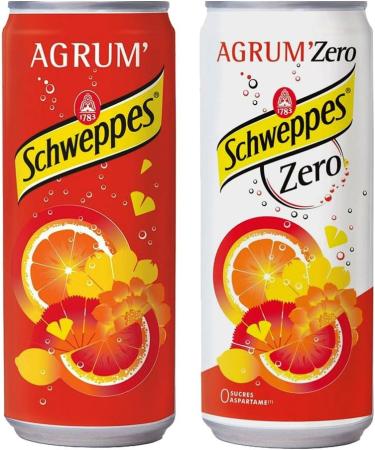 SCHWEPPES AGRUM 24 x 330 ml (7900 ml) - Soft Canister - Blender Natural Flavours - Buy Online on GoSupps.com