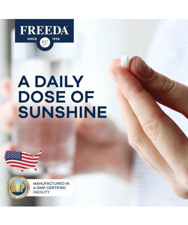 FREEDA Vitamin D3-2000 IU High-Potency Vitamin D for Bone Strength & Immune Support Easy-to-Swallow Tablets 250 Tiny Tablets 250 Count (Pack of 1) - Buy Online on GoSupps.com