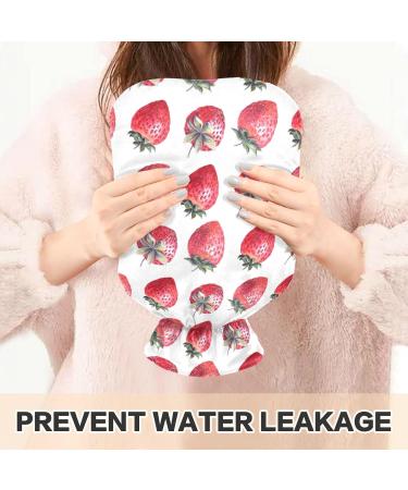 Naanle Sweet Strawberry Heat Bottle - 1L Transparent Hot Water Bottle for Bed Hand & Feet Warmer - Pain Relief & Heat Therapy International Shipping - Buy Online on GoSupps.com
