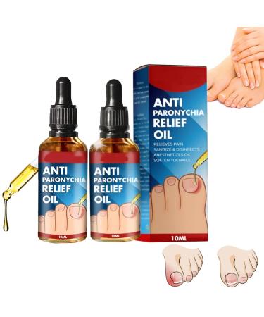 2Pcs German Toenailplus Anti Paronychia Relief Oil, Ingrown Toenail Treatment Pain Relief Oil Repair For Damaged Discolored Thick Nails
