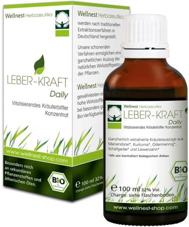 Wellnest Liver Power Daily Bio Concentrate 100ml - Turmeric Dandelion Yarrow & Maria Tistula - Premium Quality for Detox & Wellness - Buy Online on GoSupps.com