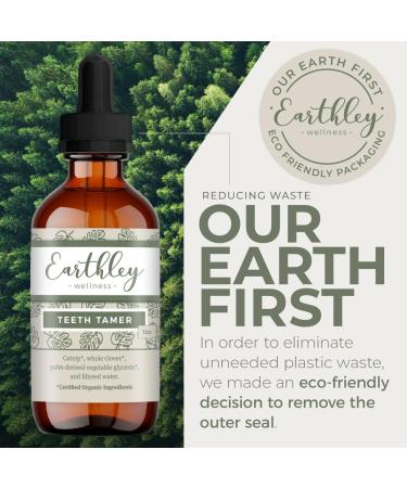 Earthley Wellness Teeth Tamer - Natural Teething Relief for Drooling and Irritability - Pure Organic Ingredients - Essential Oil-Free and Alcohol-Free (1 oz) - Buy Online on GoSupps.com