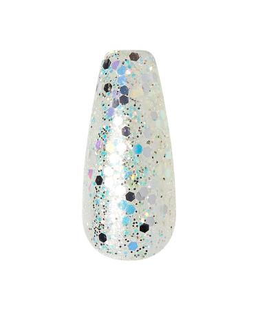 KISS Gel Fantasy Press On Nails - Sweet Jelly White Coffin Shape Long Size | 28 Nails & Glue Included | Perfect for International Shipping - Buy Online on GoSupps.com