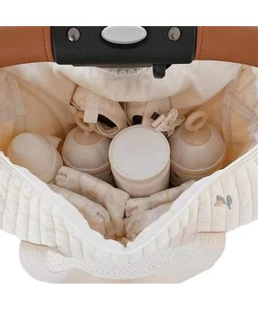DJOWYH Embroidered Cotton Diaper Bag | Portable & Lightweight Baby Carrier | Mom Bag with Stroller Hook | International Shipping - Buy Online on GoSupps.com