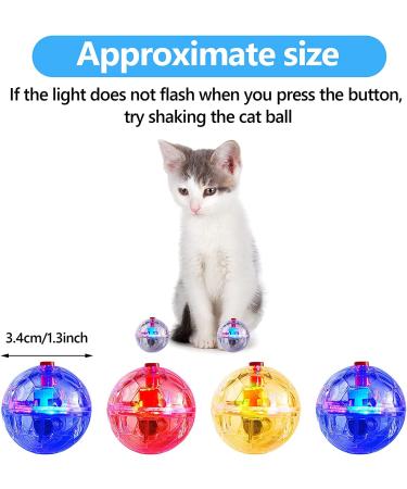 4-Piece Ghost Hunting Cat Ball Set - LED Motion Activated Pet Interactive Toys - Buy Online on GoSupps.com