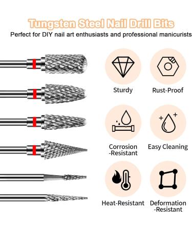 Diesisa 6 Pieces Nail Drill Bits (Fine) - Buy Online on GoSupps.com