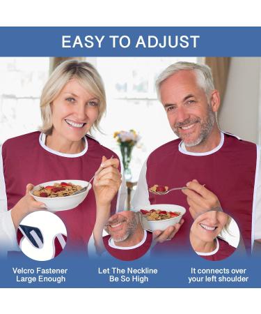 Washable Adult Bib with Crumb Catcher - Ideal Clothing Protector for Elderly and Seniors - Support Dignity and Comfort - Buy Online on GoSupps.com