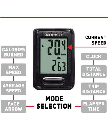 CAT EYE Velo 9 Wired Bike Computer - US Seller Warranty | Buy with Confidence - Buy Online on GoSupps.com