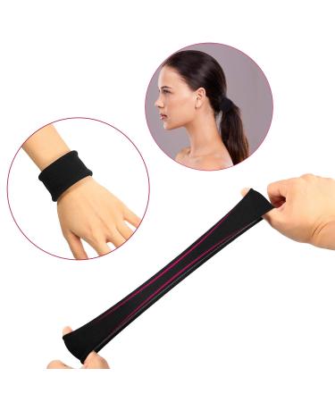 20 Large Cotton Stretch Hair Ties - Ponytail Holders for Thick Curly Hair (Black) - Durable Hair Bands & Accessories - Buy Online on GoSupps.com