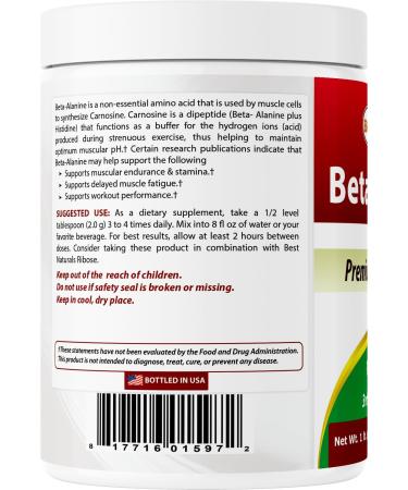 Best Naturals Beta Alanine Pure Powder 1 Pound (1 LB (Pack of 1)) 1 Pound (Pack of 1) - Buy Online on GoSupps.com