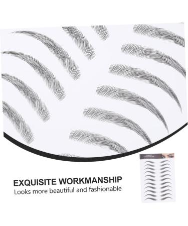 Baluue 6 Sheets Waterproof Eyebrow Stickers Makeup Stickers Stick on Eyebrows Make up Kit Transfer Stickers 21x15cmx2pcs Black 2x2pcs - Buy Online on GoSupps.com