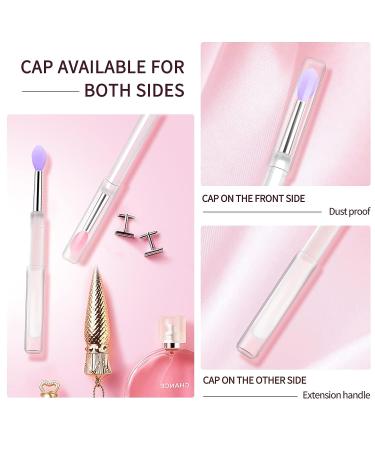 Arqumi Silicone Lip Brush Set - 6 PCS Makeup Brushes with Dirt-proof Caps, Lipstick Applicator Brushes for Lip Gloss, Eyeshadow, Lip Cream - Pink & Purple - Buy Online on GoSupps.com