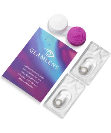 Glamlens Flora Sterling Gray Contact Lenses - Natural Gray Color Strong Coverage Silicone Hydrogel 1 Pair (2 Pieces) Dia 14.50 - Best for International Shipping - Buy Online on GoSupps.com
